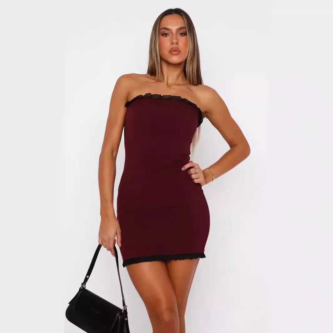 Velvet Allure Off-Shoulder Dress